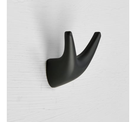 Мебельный крючок CAPPIO двухрожковый, цвет черный 7599958