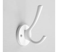 Мебельный крючок CAPPIO SIMPLE, двухрожковый, цвет белый 9617929