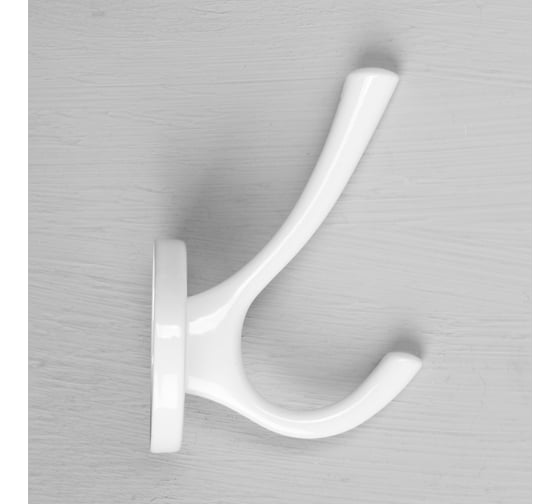 Мебельный крючок CAPPIO SIMPLE, двухрожковый, цвет белый 9617929