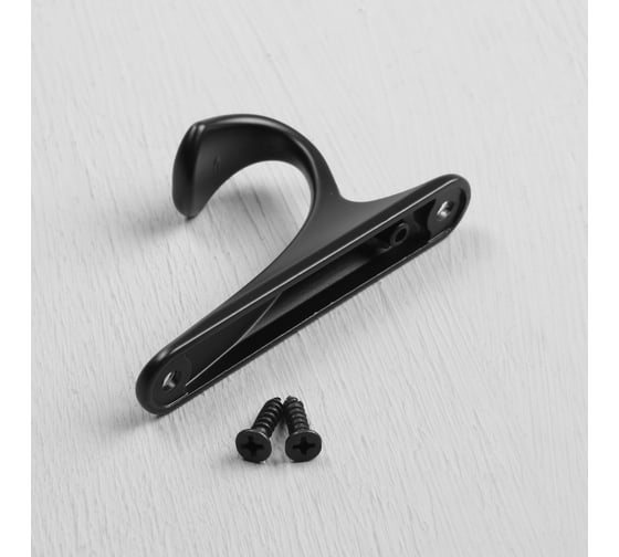 Мебельный крючок CAPPIO CLASSIC однорожковый, цвет черный 9617925