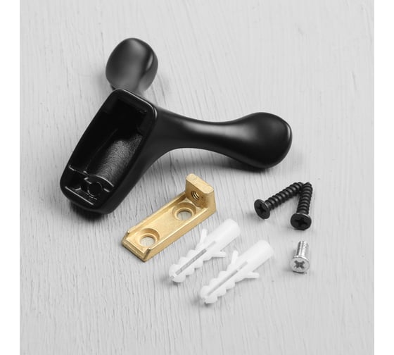 Мебельный крючок CAPPIO DOG, двухрожковый, цвет черный 9617945