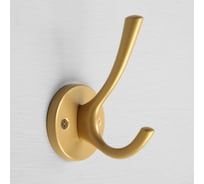 Мебельный крючок CAPPIO SIMPLE, двухрожковый, цвет матовое золото 9617927