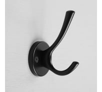 Мебельный крючок CAPPIO SIMPLE, двухрожковый, цвет черный 9617926