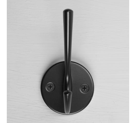 Мебельный крючок CAPPIO SIMPLE, двухрожковый, цвет черный 9617926