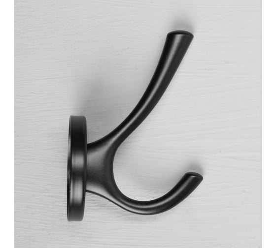 Мебельный крючок CAPPIO SIMPLE, двухрожковый, цвет черный 9617926