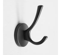 Мебельный крючок CAPPIO STRONG, двухрожковый, цвет черный 9608735