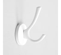 Мебельный крючок CAPPIO STRONG, двухрожковый, цвет белый 9608736