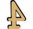 Дверная цифра ТУНДРА "4", пластиковая, цвет хром 4491281 3
