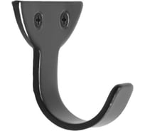 Крючок однорожковый ТУНДРА КМ1004, черный 4302012