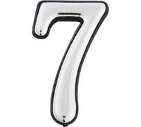 Дверная цифра ТУНДРА "7", пластиковая, цвет хром 4491284