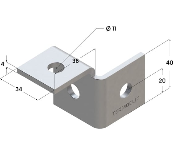 Уголок Termoclip 3D левый 38-41 4F3 9254002