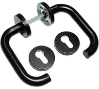 Гарнитур Doorlock v 038/f/9/c/ss bl черный, u-form, под цилиндр, шпиндель 9 мм 79150