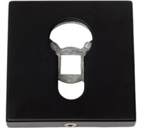 Ключевина под цилиндр Doorlock dl es02/s/с bl черная, квадратная розетка, 1 шт. 73389