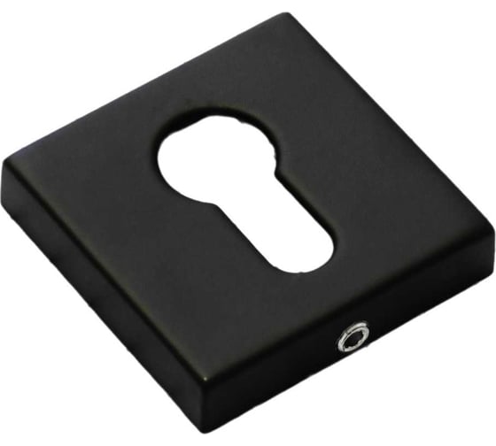 Ключевина под цилиндр Doorlock dl es02/s/с bl черная, квадратная розетка, 1 шт. 73389