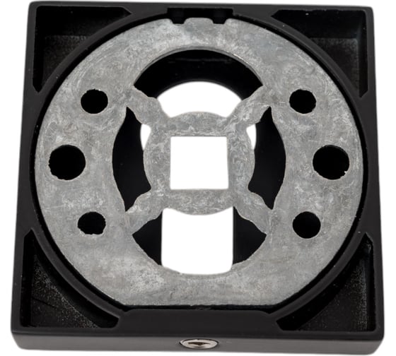 Ключевина под цилиндр Doorlock dl es02/s/с bl черная, квадратная розетка, 1 шт. 73389