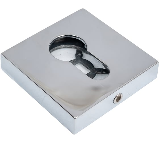 Ключевина под цилиндр Doorlock dl es02/s/с cp полированный хром, квадратная розетка, 1 шт. 73388