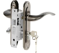 Замок врезной LOCKLAND RD002 с ручкой, 3 ключа, цвет черный никель 9632392