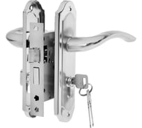 Замок врезной LOCKLAND RD001 с ручкой, 3 ключа, цвет хром 9632389