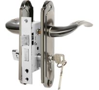 Замок врезной LOCKLAND RD001 с ручкой, 3 ключа, цвет черный никель 9632391