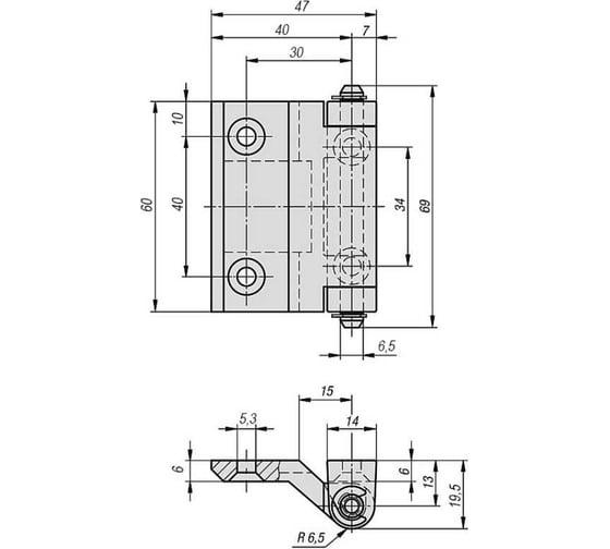 Шарнир KIPP Арт. K1348.0540073000