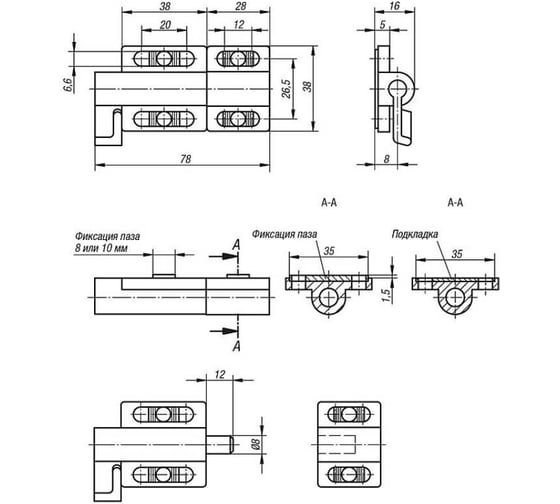 Щеколда KIPP Арт. K0349.38038028