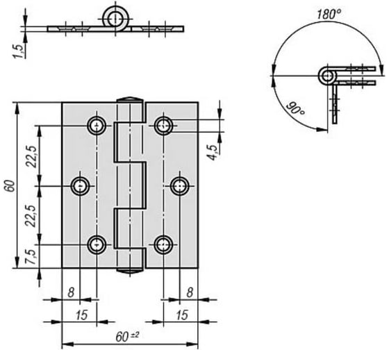 Шарнир KIPP Арт. K1082.04301515