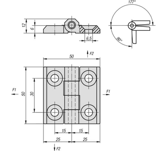 Шарнир KIPP Арт. K1085.062515150