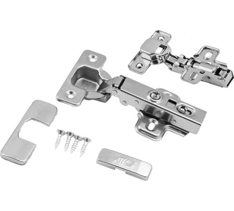 Петля AKS гидравлич. накладная 09, 45мм, clip-on, заглушки, шурупы в комл 11152