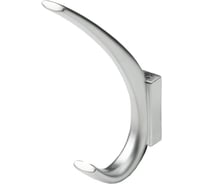 Мебельный крючок AKS SKY, двухрожковый, матовый хром 81525