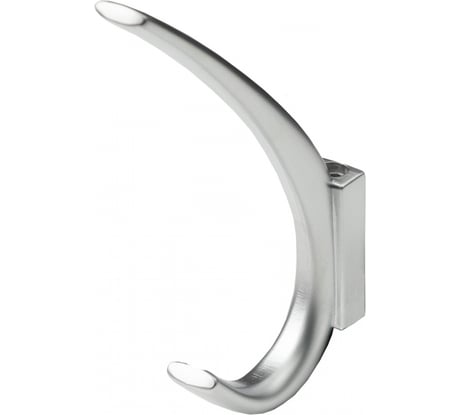Мебельный крючок AKS SKY, двухрожковый, матовый хром 81525