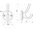 Мебельный крючок AKS HORN шлифованный никель 56838 2