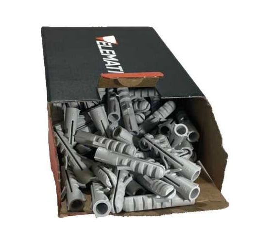Универсальный потайной дюбель ELEMATIC пластиковый, PA6 E 8x40 мм, 100 шт. 8701004