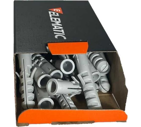 Универсальный потайной дюбель ELEMATIC пластиковый, PA6 EB 12x60 мм, 25 шт. 8701056