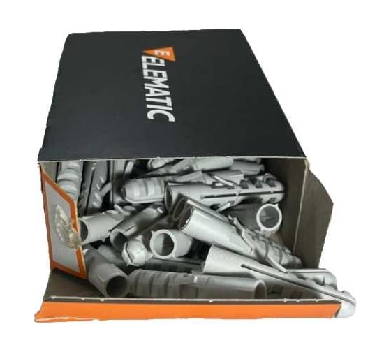 Универсальный потайной дюбель ELEMATIC пластиковый, PA6 E 10x50 мм, 50 шт. 8701005