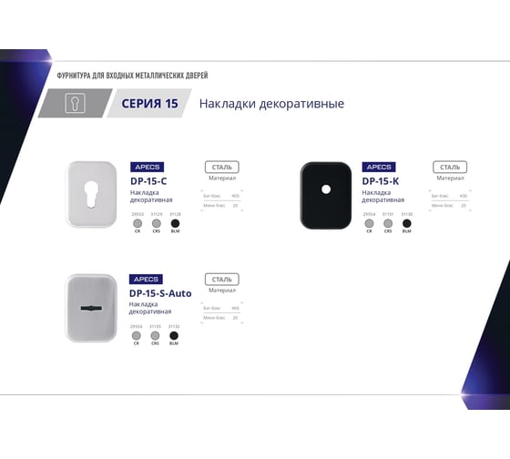 Броненакладка APECS Pro 50/27-DP-15-BLM 31118