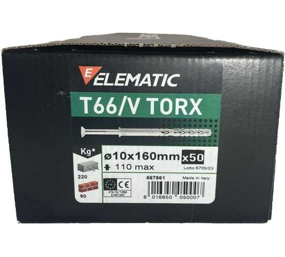 Дюбель-гвоздь потайной Elematic TS TORX 10x160/110 567861