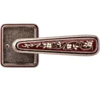 Дверная ручка VAL DE FIORI НИКОЛЬ серебро античн с эмалью 2 шт INDH 703-72 AI/WBR