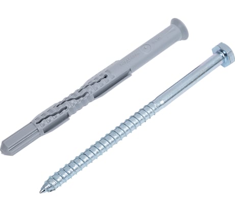 Фасадный дюбель КРЕП-КОМП KENNER Profi нейлон, шуруп под ключ 10х120 50шт фдкп10120