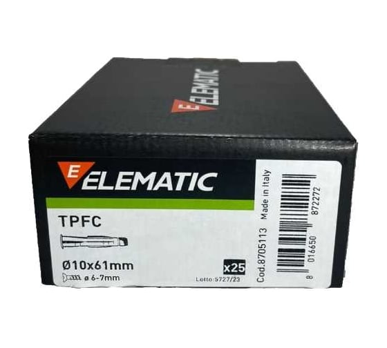 Дюбель пластиковый универсальный Elematic TPFC 10x61 8705113