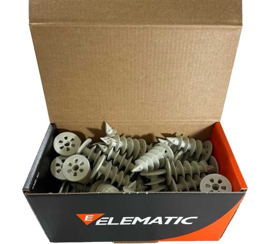 Дюбель винтовой Elematic пластиковый с шурупом EIS-D 50 LT/V 568175