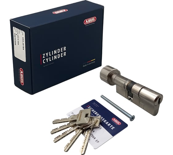 Механизм цилиндровый ABUS Vela 2000 100(30x70в), ключ/вертушка, mx ni, 5 key 11006557