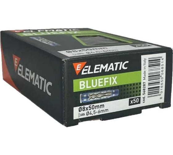 Дюбель универсальный Elematic BLUEFIX 8x50 568287