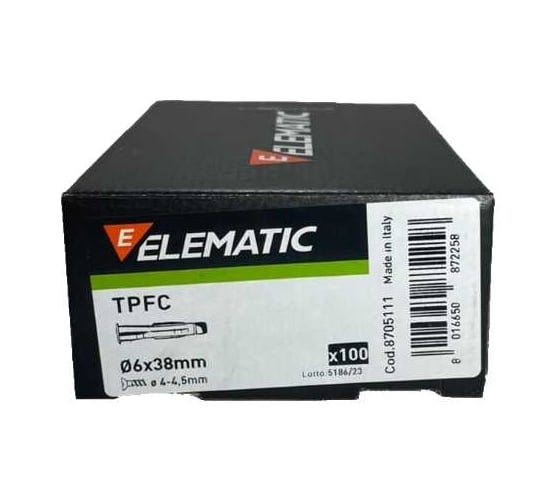 Дюбель пластиковый универсальный Elematic TPFC 6x38 8705111