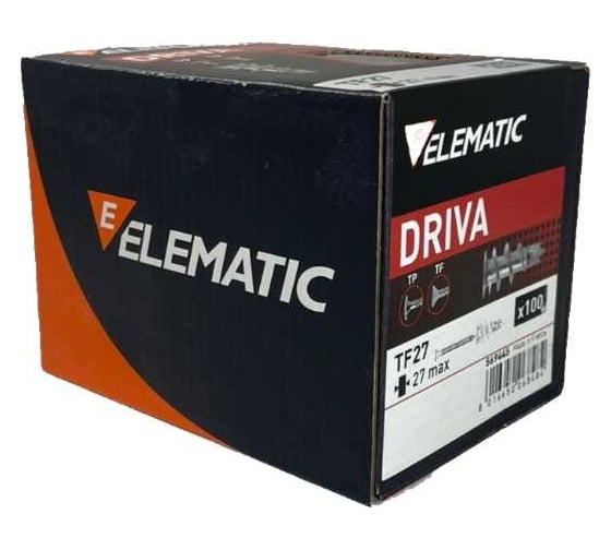 Дюбель винтовой металлический с шурупом Elematic DRIVA TF27 569445