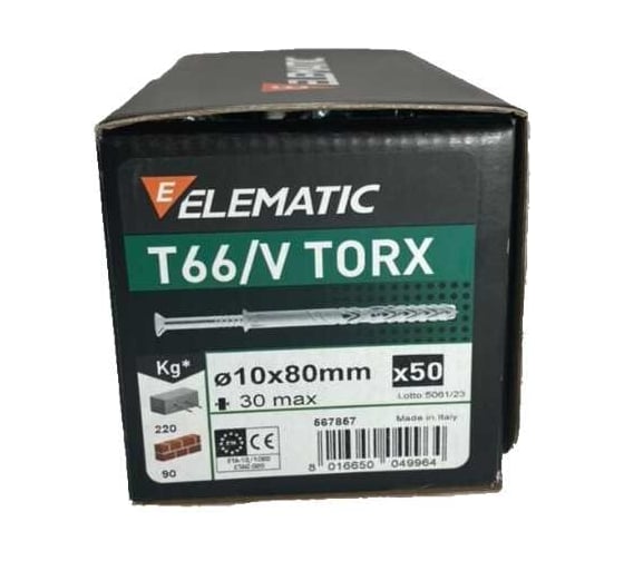 Дюбель-гвоздь потайной Elematic TS TORX 10x80/30 567857