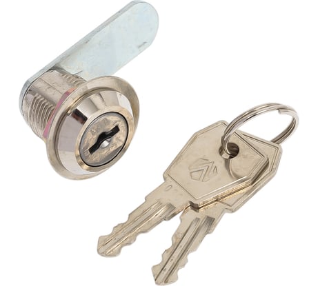 Замок почтовый ОФИСМАГ Eu, длина 20мм, d - 18,5 мм, 90 градусов, фиксатор ключа, прямой ригель, гайка 671231