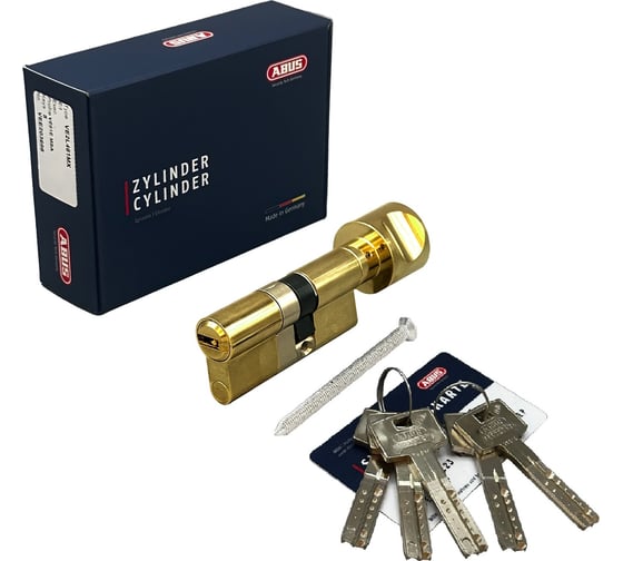 Цилиндровый механизм ABUS vela 2000 100 мм (70x30в), ключ/вертушка, mx ms, 5 ключей 11006819