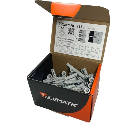 Дюбель-гвоздь потайной Elematic TS TORX 8x60/10 567850