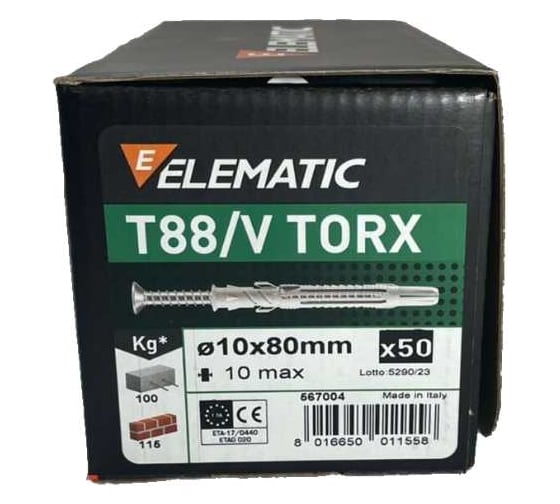 Дюбель-гвоздь потайной Elematic TORX 8x100 567002