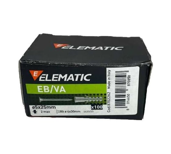 Дюбель потайной с шурупом Elematic PA 6 ESB/VA 5x25 8702262